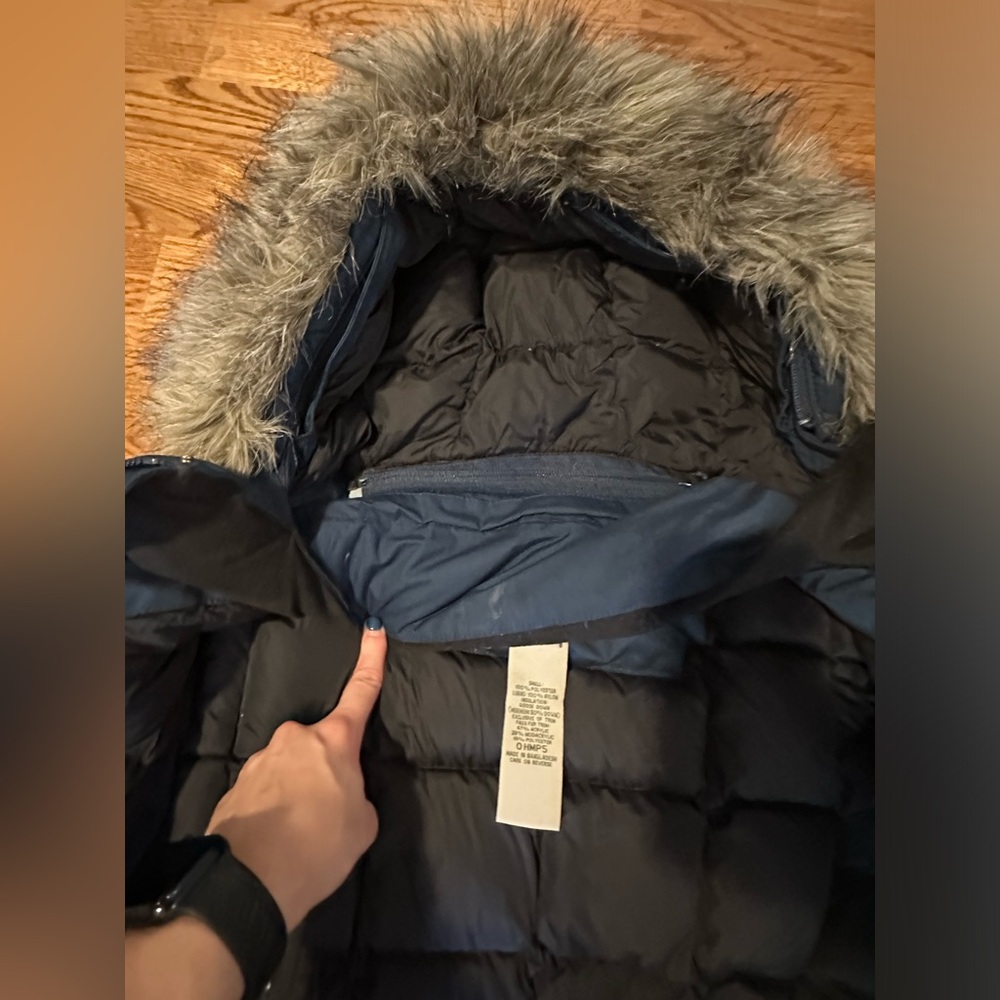 LL Bean Down Parka Baxter Downtek Puffer Jacket with removable Fur Hood Size S - Picture 5 of 14